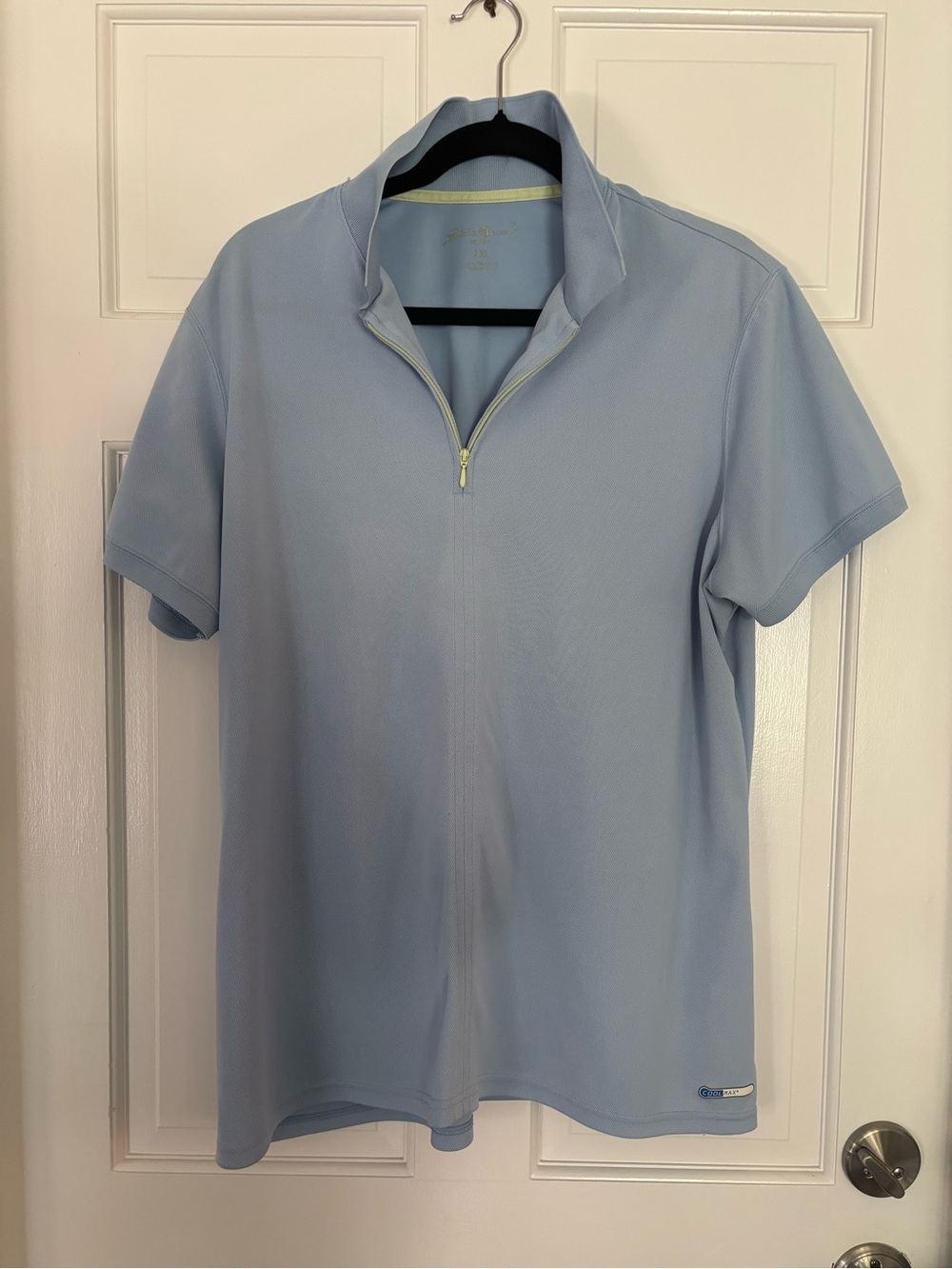 Eddie Bauer XL Cool Max Light Blue Performance Shirt - Golf Shirt - Travel Shirt